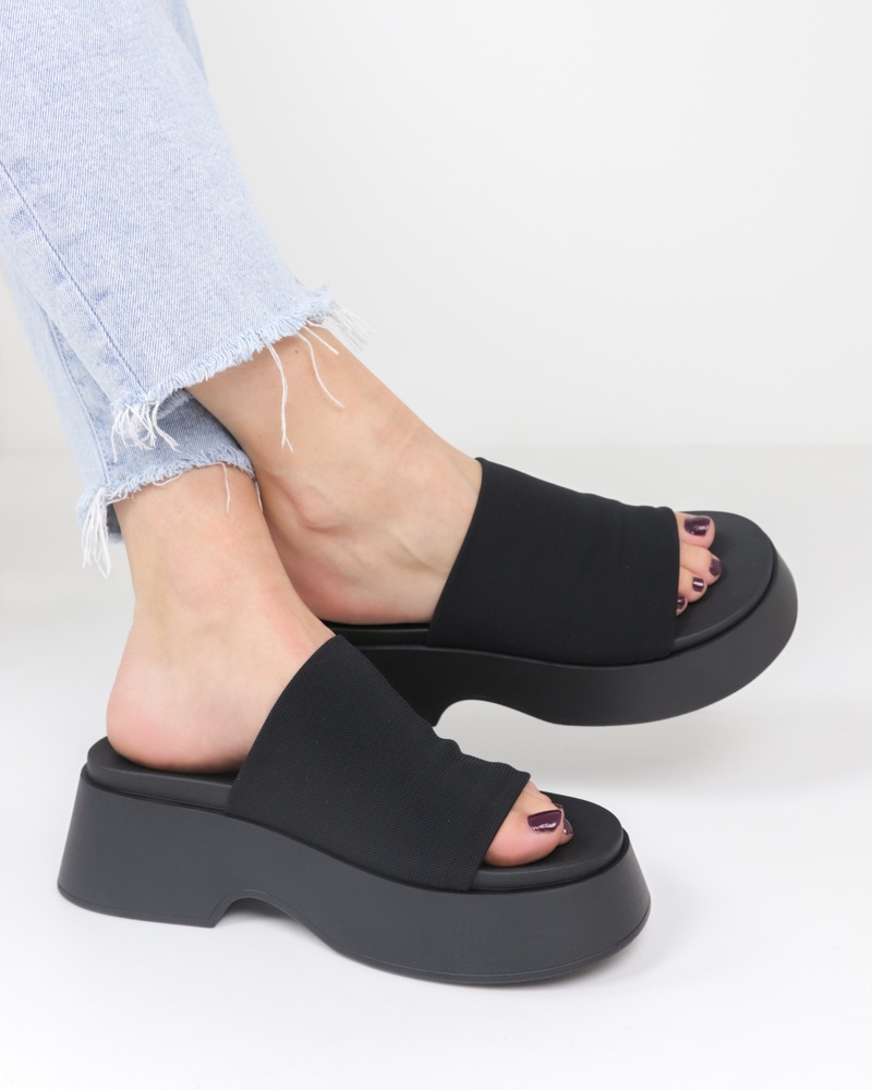 Steve Madden Throw Back Sandalen  - zwart