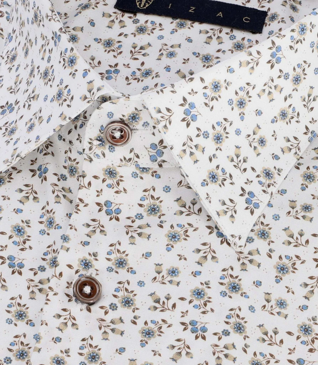 Chemise à imprimé floral blanc PEPPINO