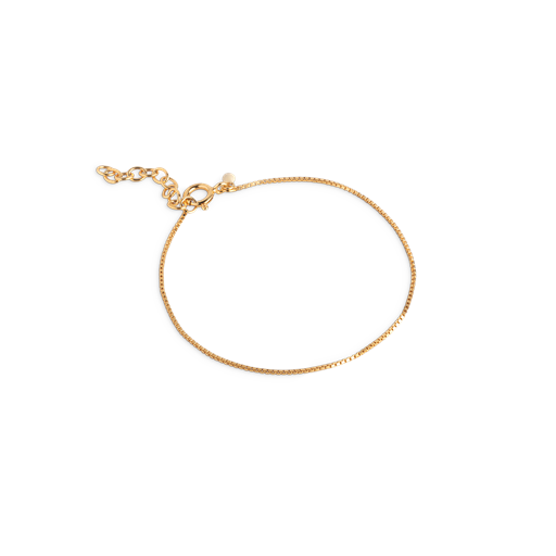 ENAMEL Copenhagen Bow Chain Armbånd, Gold Plated, 15 3 cm