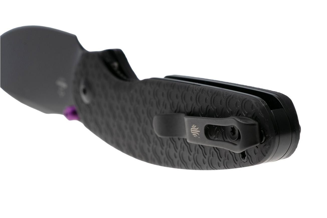 Kizer Meteora V3730A2, Black PVD Nitro-V, Black Aluminum zakmes, Evgeniy Bulychev design