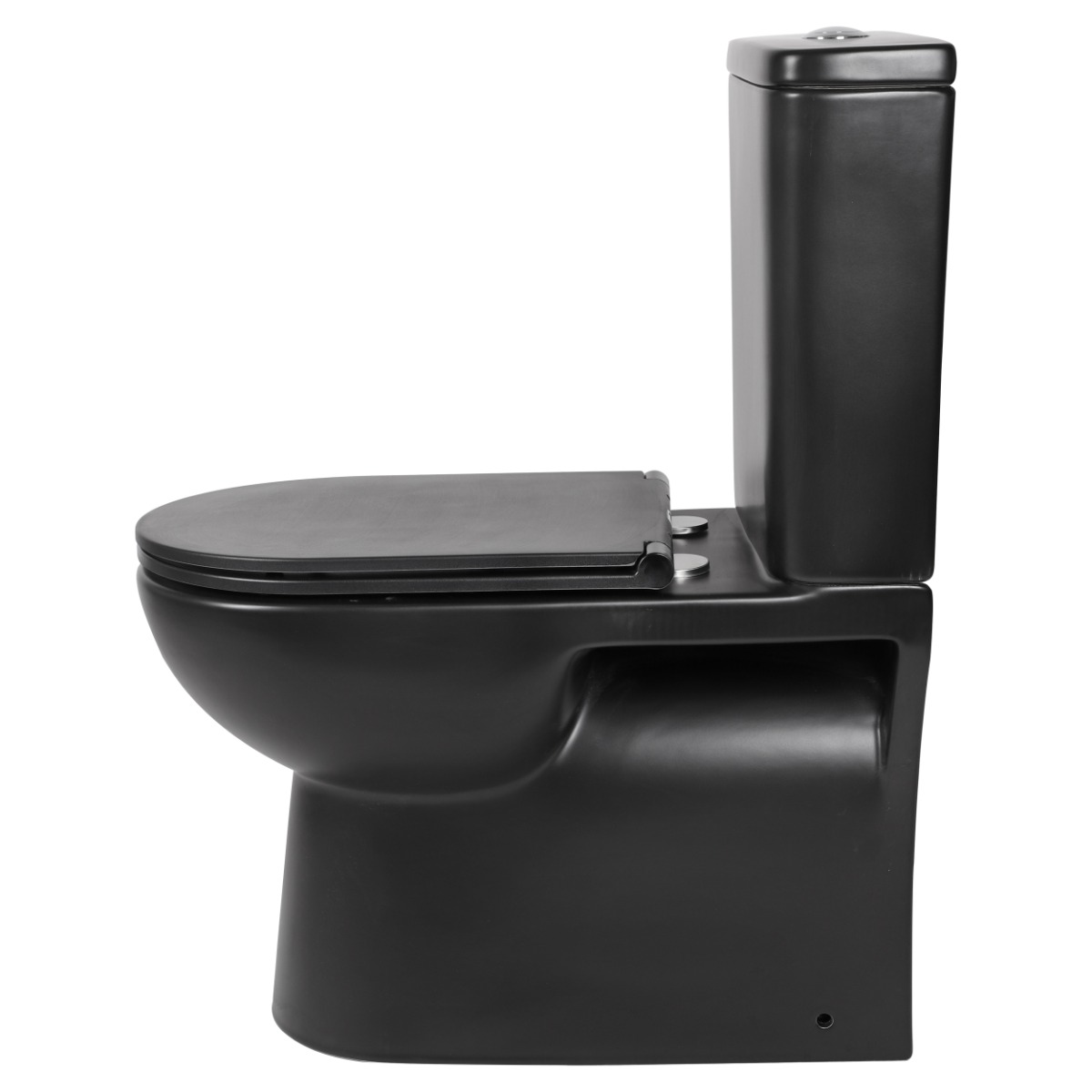 Differnz staand toilet randloos met softclose zitting mat zwart