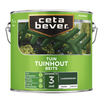 CetaBever Tuinhoutbeits zijdeglans dekkend lauriergroen 2,5 liter