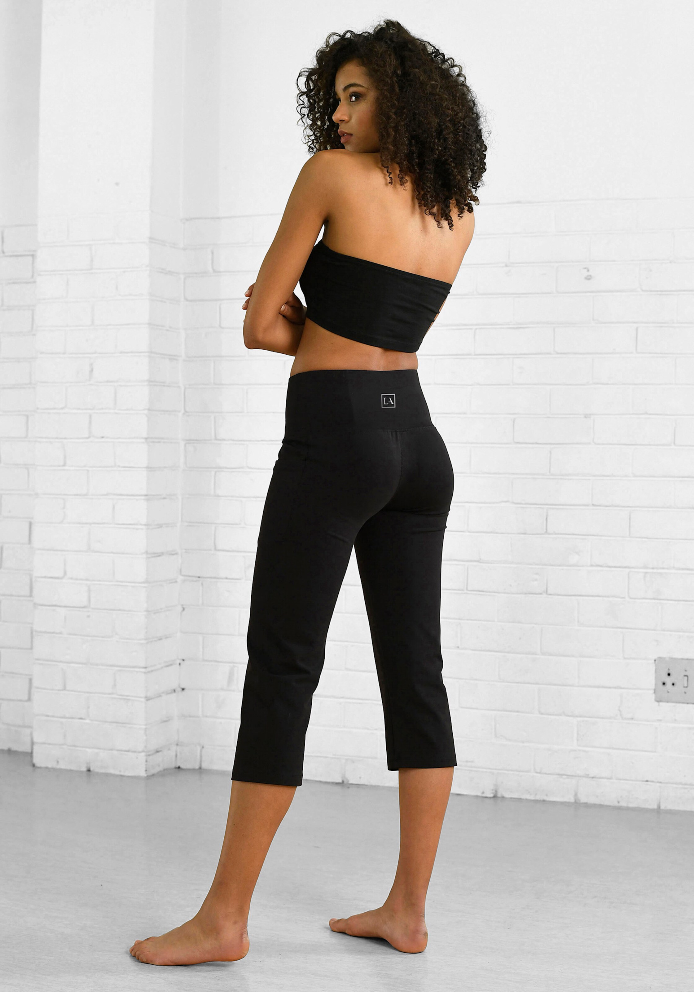 LASCANA ACTIVE 3/4-Leggings in schwarz