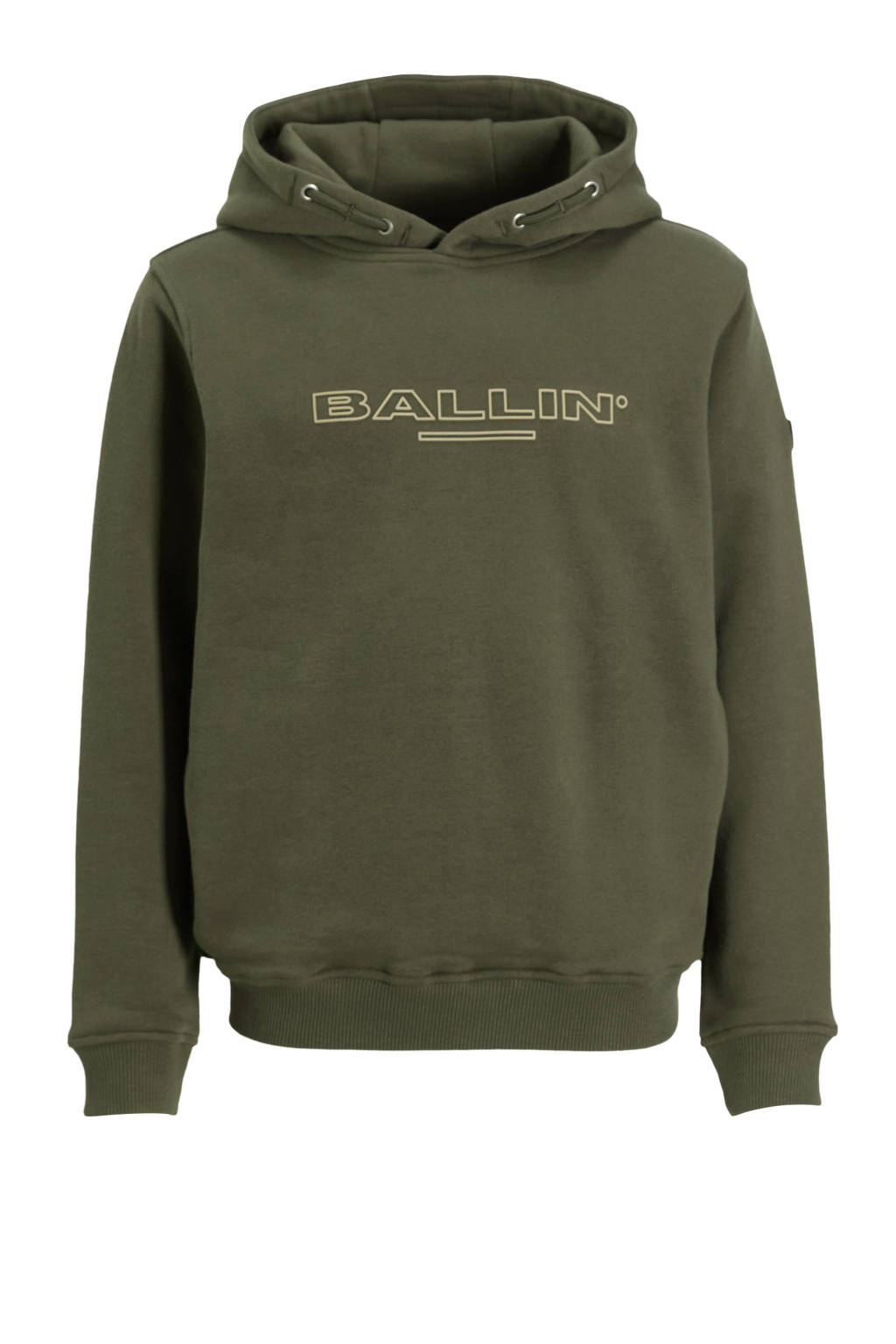 Ballin hoodie met logo mosgroen