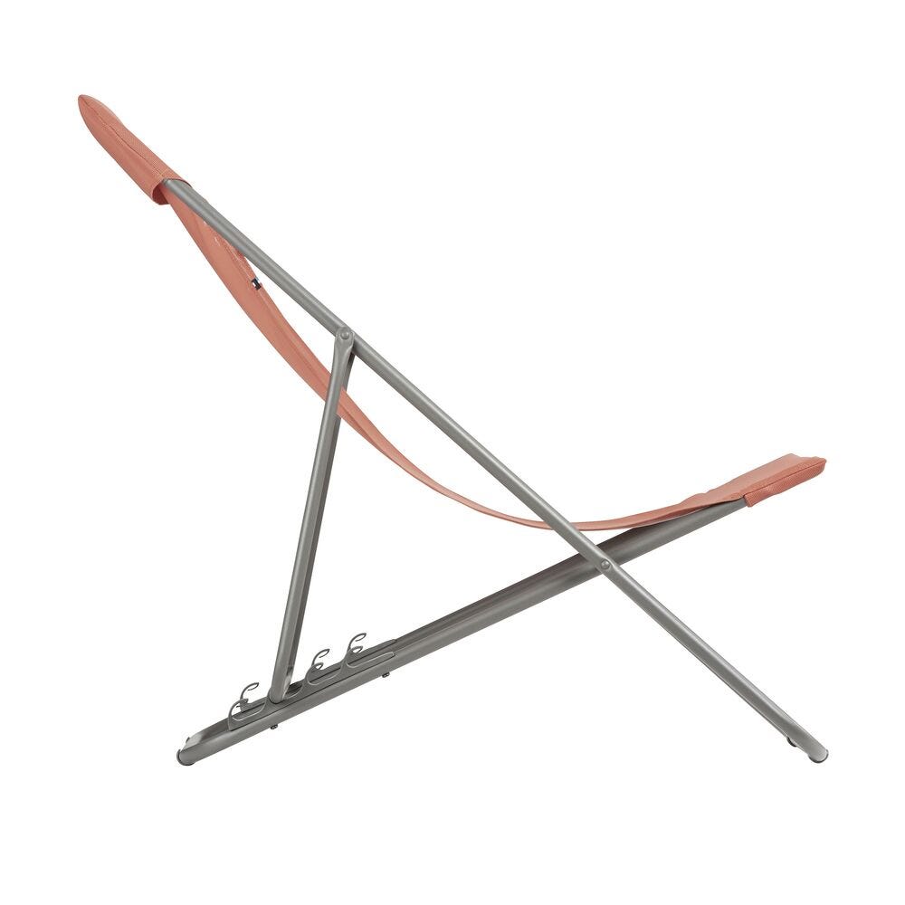 Mehrpositions-Klapp-Liegestuhl Helio Bat Netlight Orange Brique