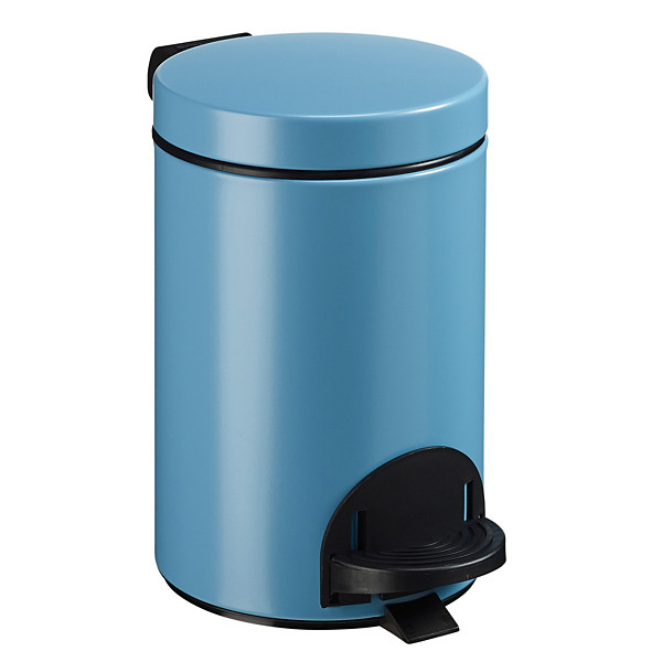 ROSSIGNOL Poubelle à pédale sanelia - 3l - bleu mat lisse