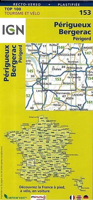 IGN - TOP 100 153 PERIGUEUX BERGERAC PLASTIFIEE