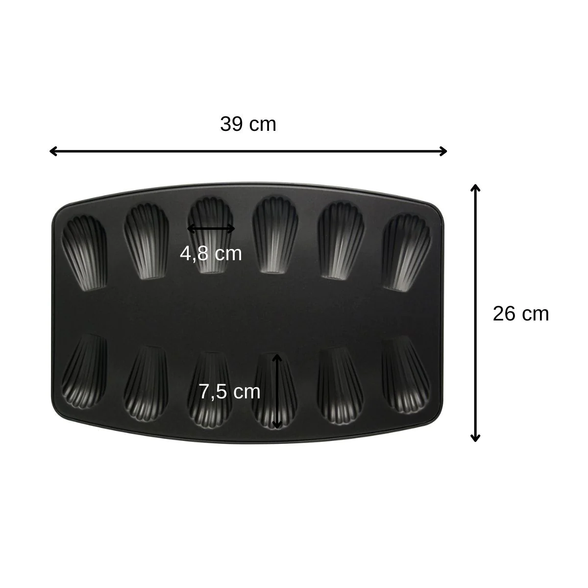 Lot de 2 moules à madeleines 12 empreintes Zenker Spécial Countries Ze