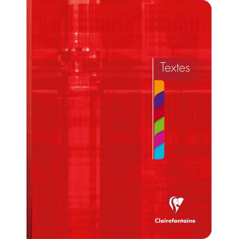 Cahier de textes brochure 17x22cm 144 pages grands carreaux Couleur aléatoire - Assortis