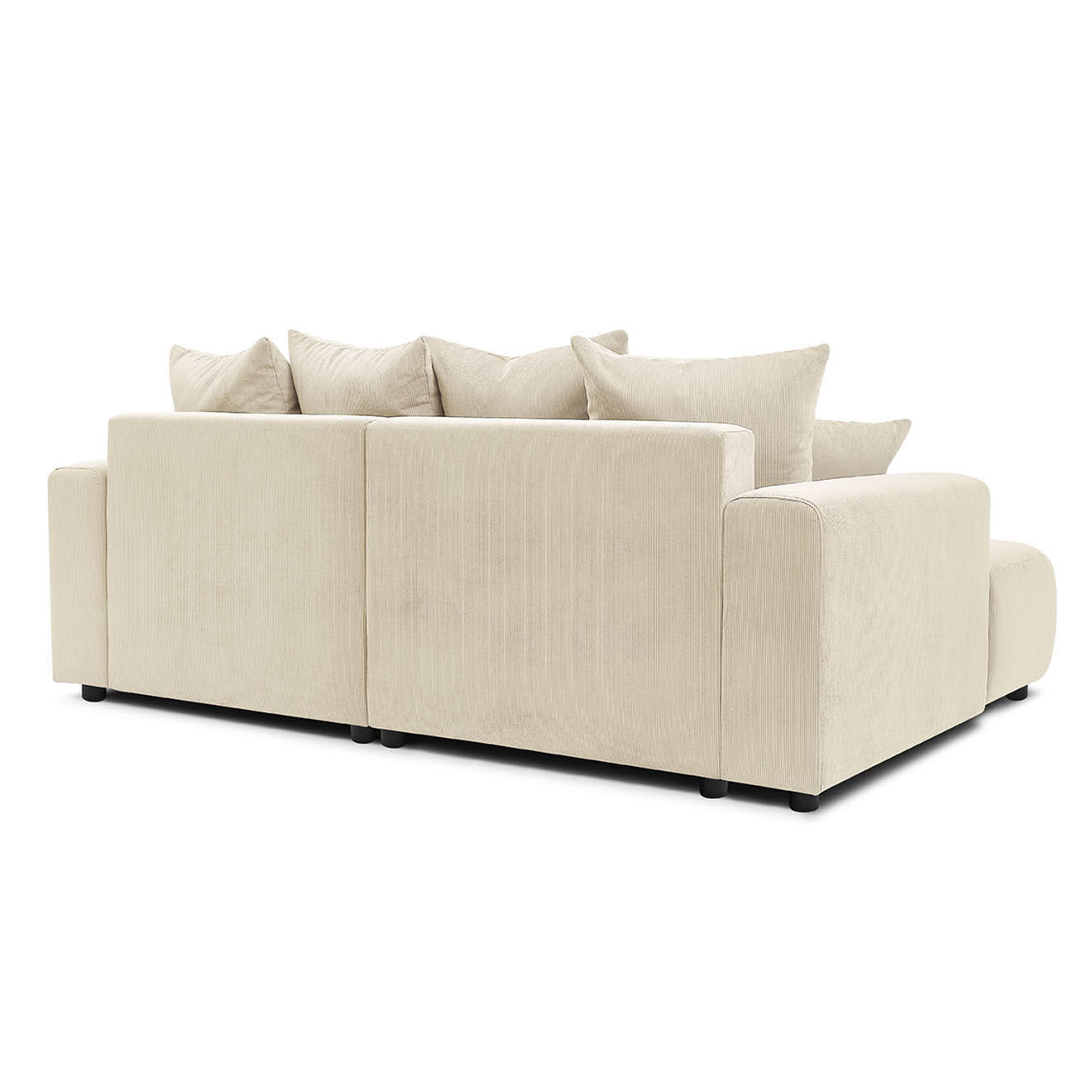 Bobochic Canapé d'angle fixe gauche Enjoy beige - 237x147x95 cm