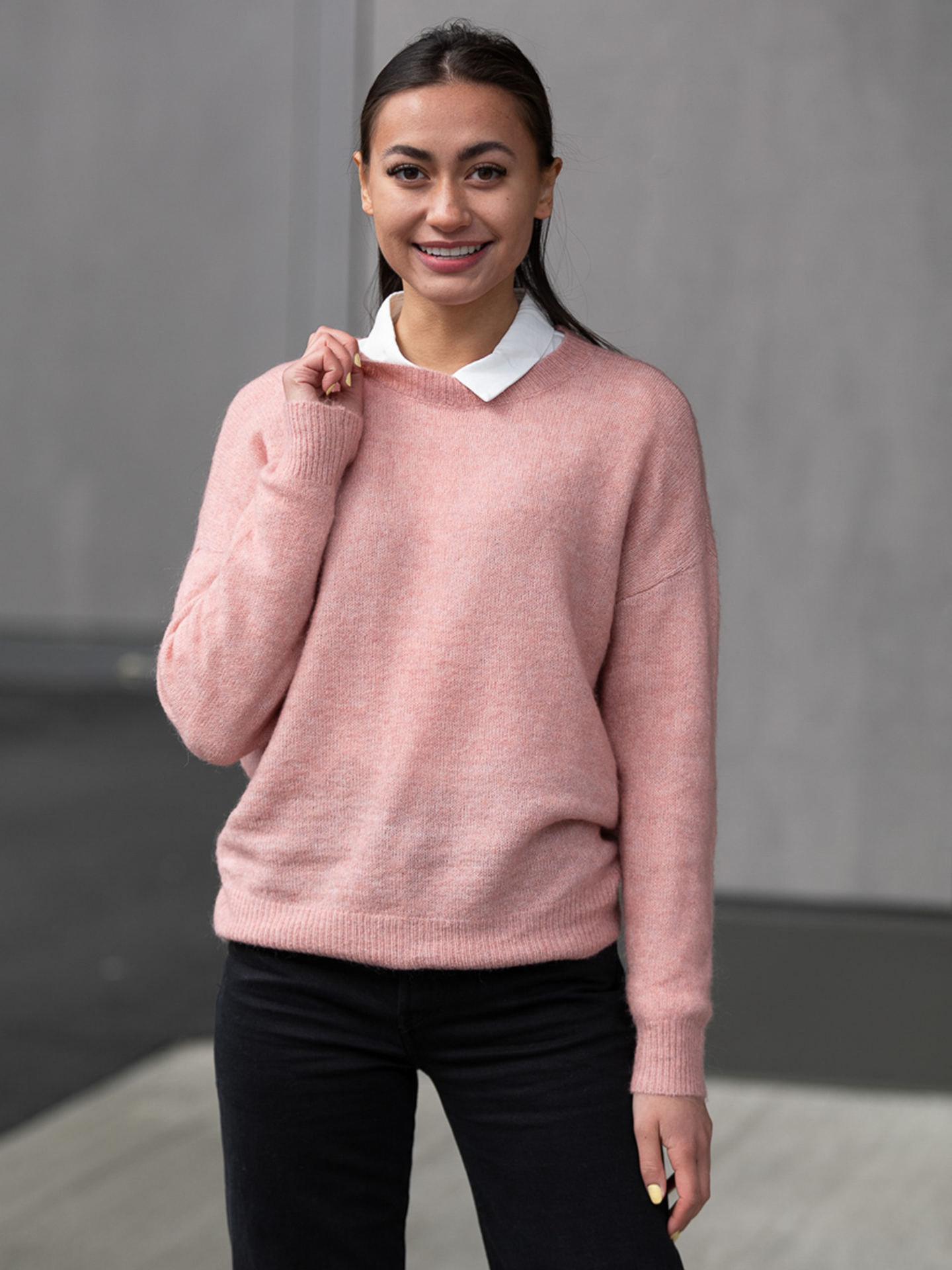 Femme Mohair O-Neck Pullover