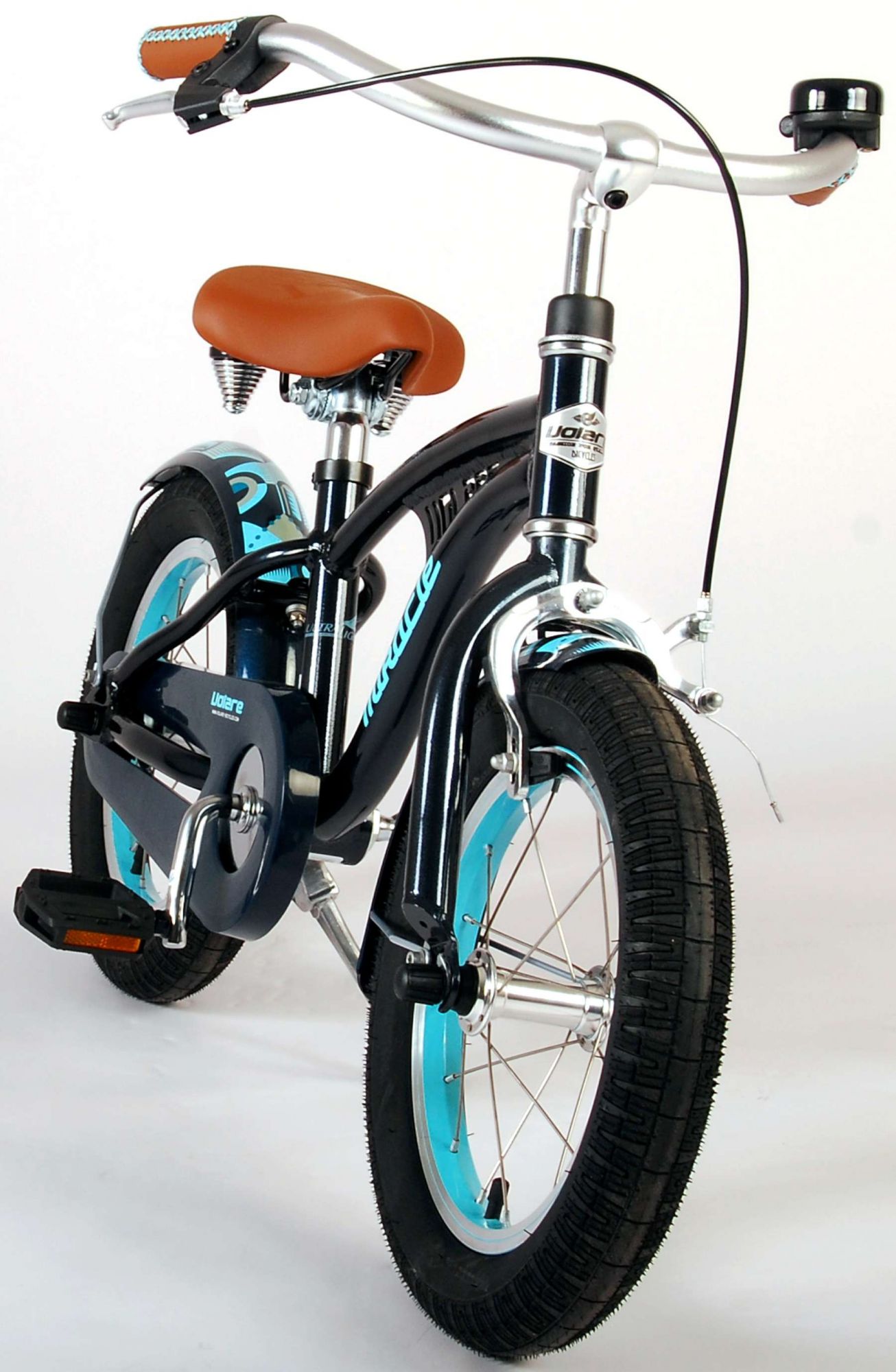 TPFSports Miracle Cruiser Kinderfahrrad - Jungen - 14 Zoll - Rücktritt + Handbremse - Mattschwarz