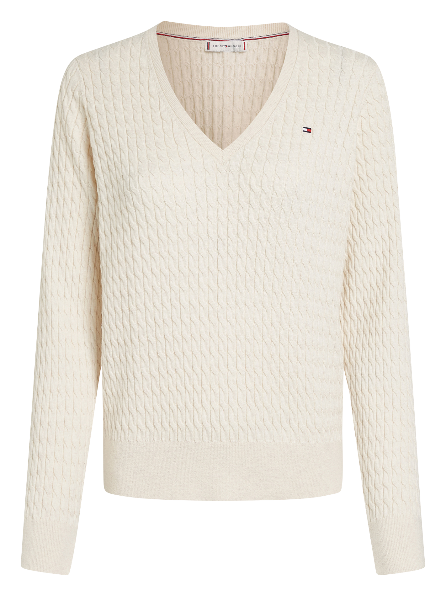 Pull droit en coton bio | Beige