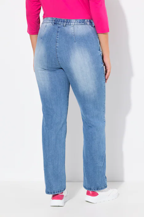 Jeans Mony, Vintage Look, konisches Bein, Stretch, blue denim