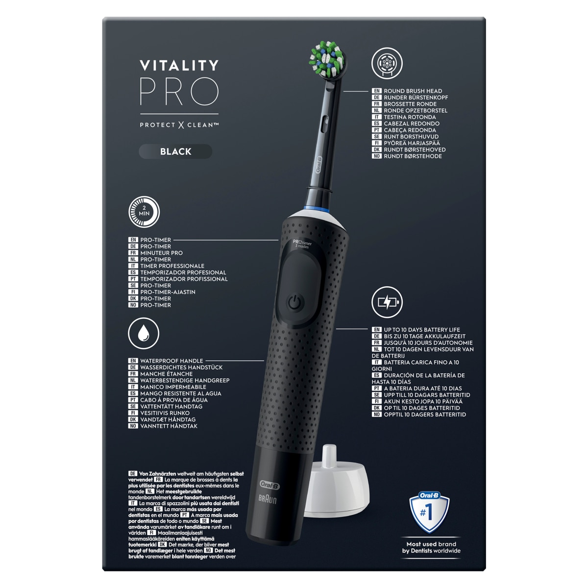 Oral-B Vitality Pro D103 Duo Black/Lilac Violet elektrische Zahnbürste