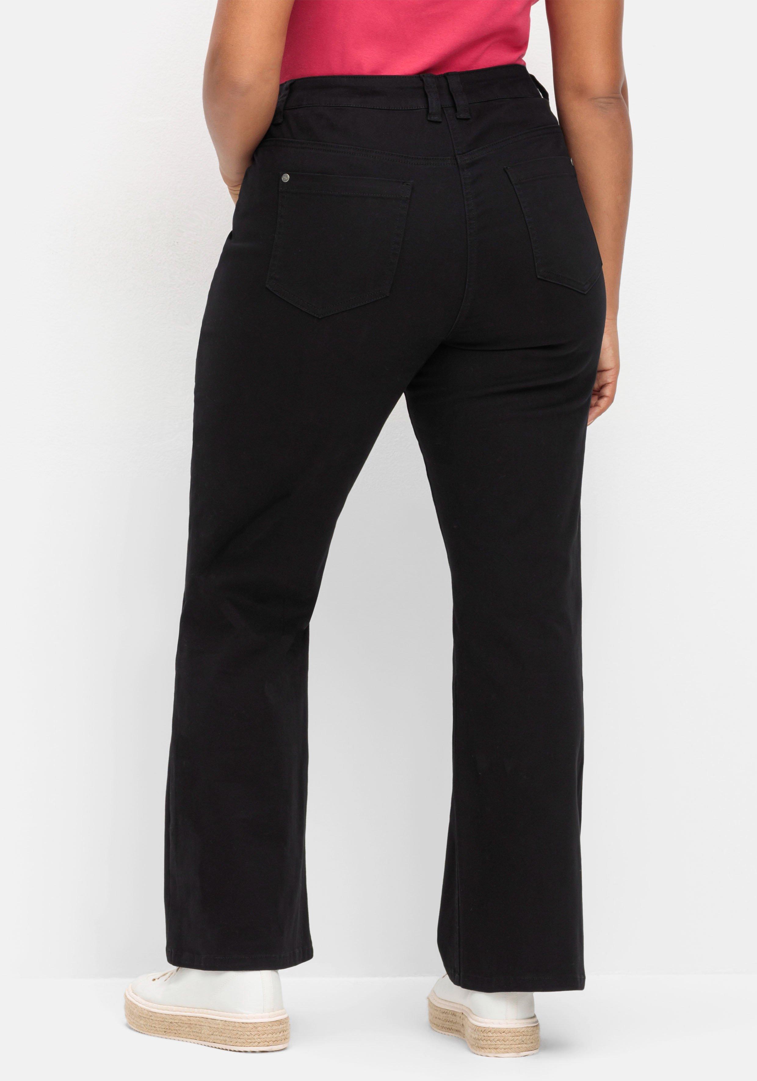 Twillhose in Bootcutform mit Shaping-Einsatz