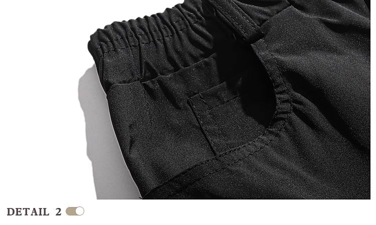 purplelouve - Effen cargoshorts met elastische taille en gespen