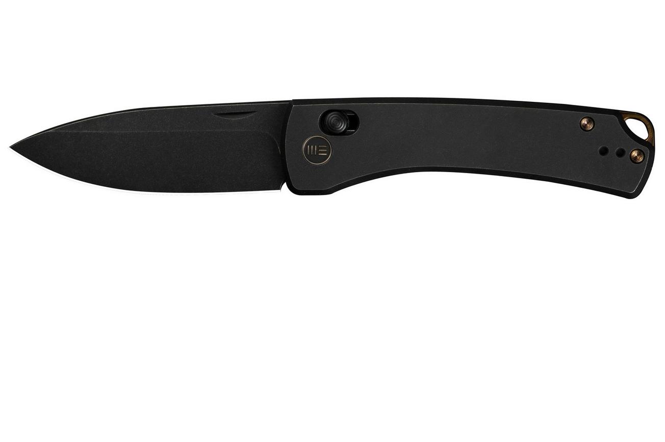 WE Knife Nightblade WE22046-1 Blackwashed CPM 20CV, Black Titanium, zakmes, Dutch Bushcraft Knives design