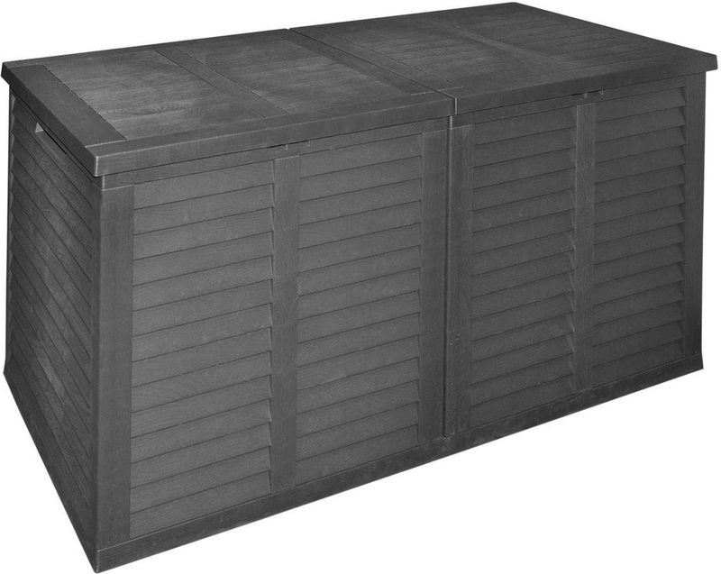 KUSSENBOX - Zwart - Kunststof - 750 LTR - 155X66X80CM