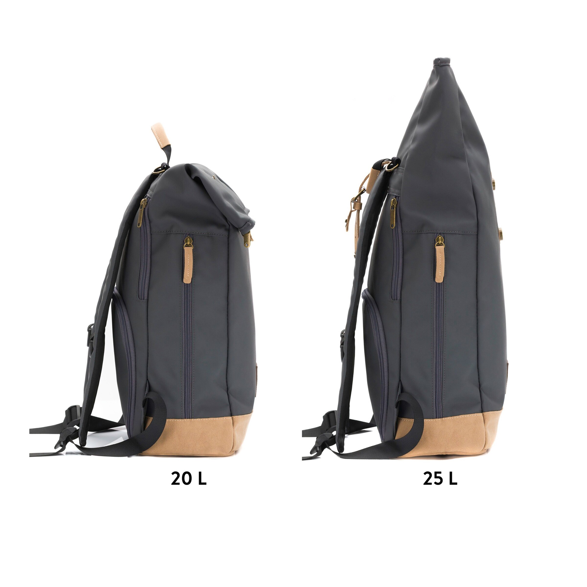 Fillikid Wickelrucksack Rolltop Berlin stone grey