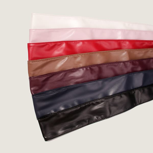 Stilig PU-skinn Obi-belte, 360 cm omslagsbelte for kvinner