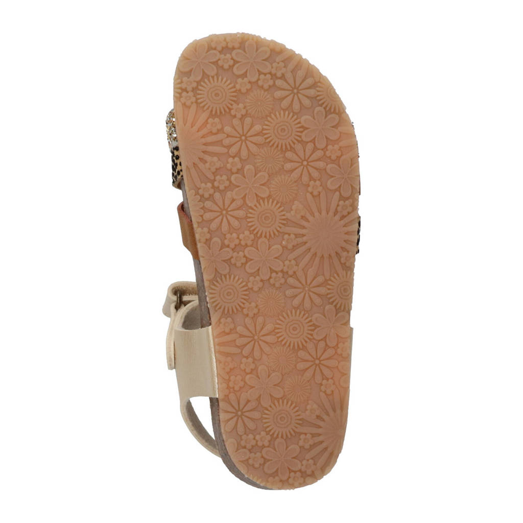 Braqeez Sammy Spainleren sandalen champagne