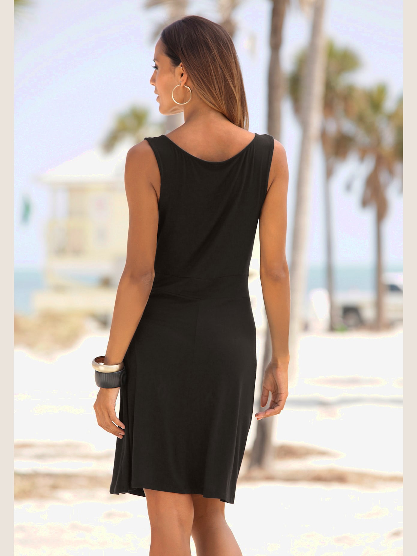 Robe en jersey avec encolure cache-cœur