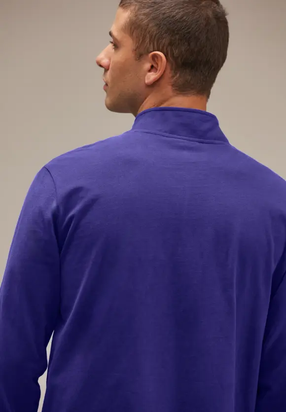 Langarmshirt mit Zipper - brilliant true blue