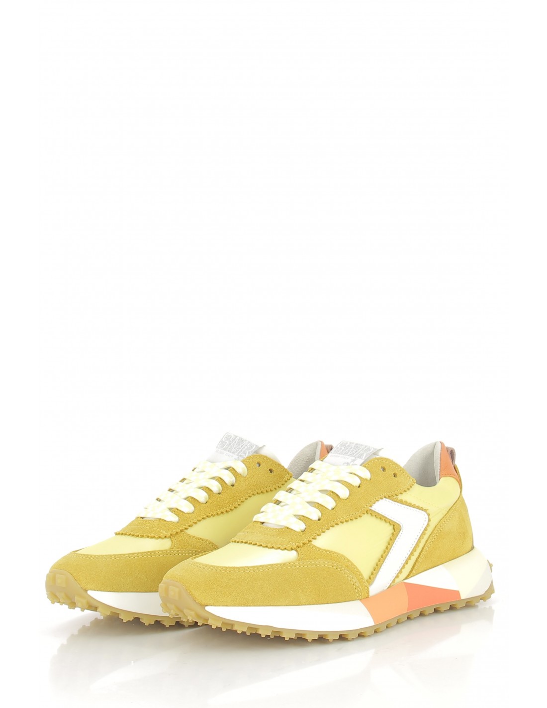 semerdjian Baskets de ville femme atom 9055 daim jaune