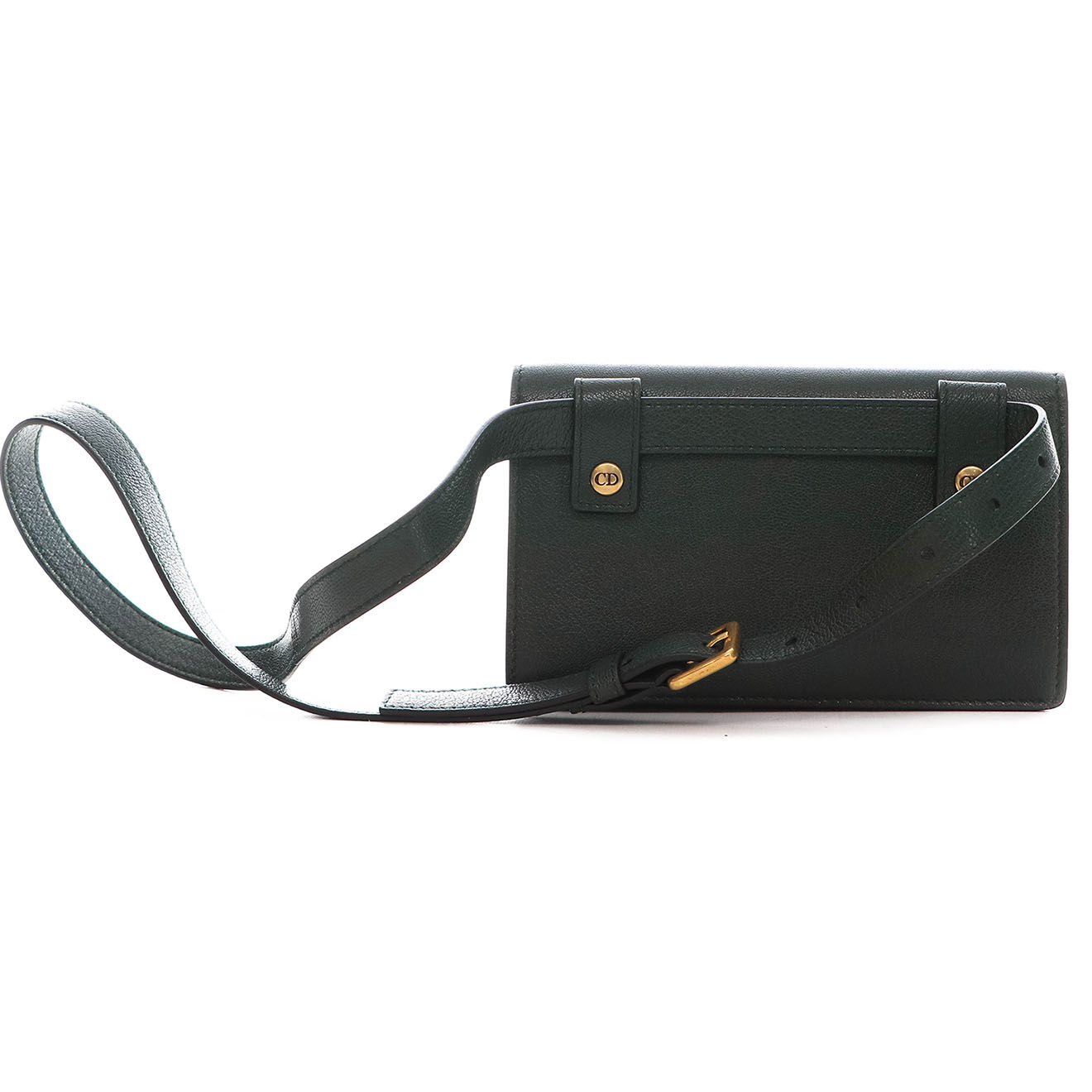 Dior Sac ceinture Saddle en Cuir vert - Neuf sans étiquette - L.16 cm