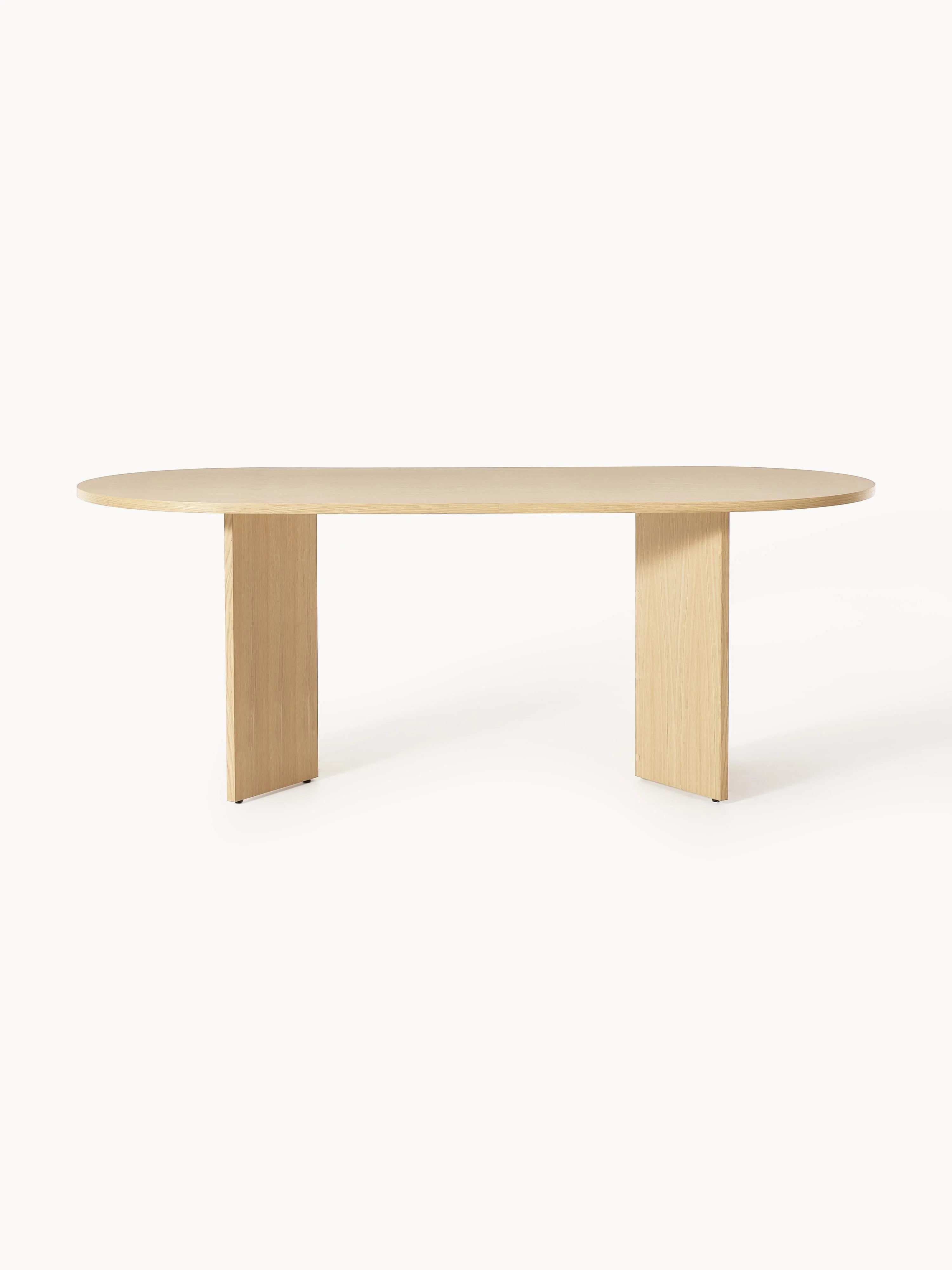 Ovale houten eettafel Toni, in verschillende formaten