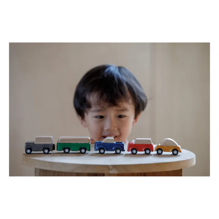 Plan Toys Mini véhicules en bois - Set de 5