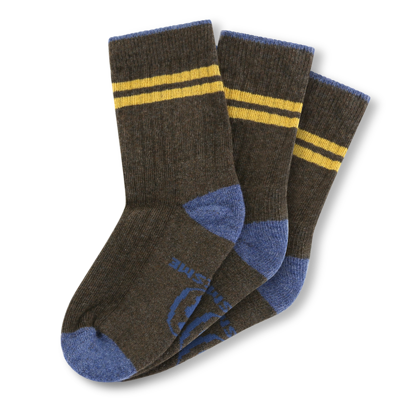 Shoesme braune Socke mit gelben Streifen