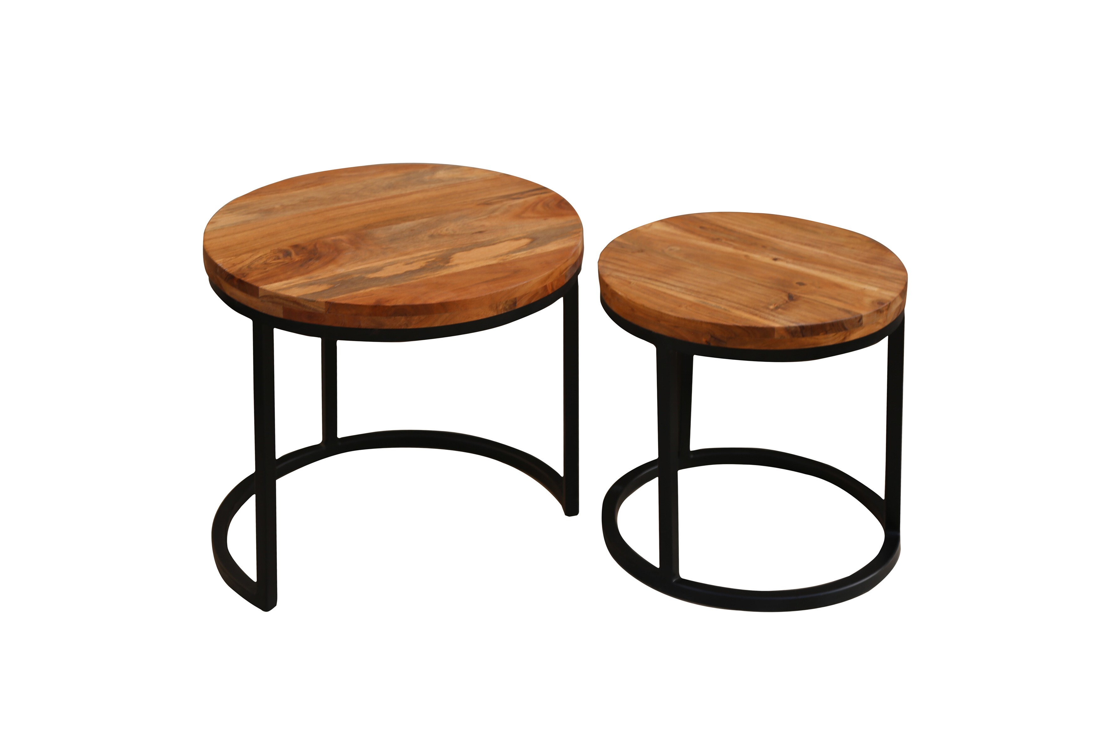 byLIVING Couchtisch SELMA, Breite 50 cm, Akazie natur/schwarz