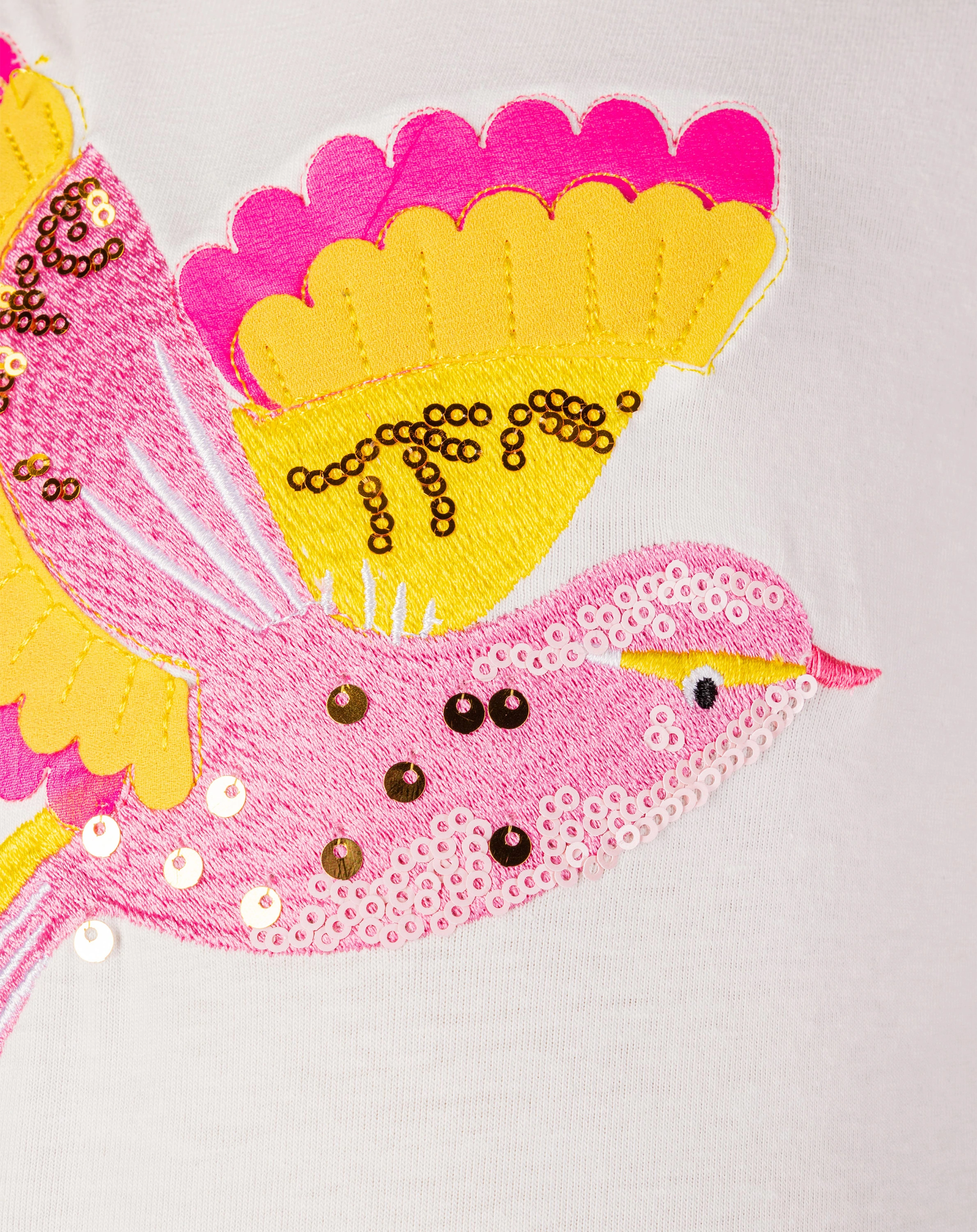 T-Shirt LOVE DOVE in weiß/pink