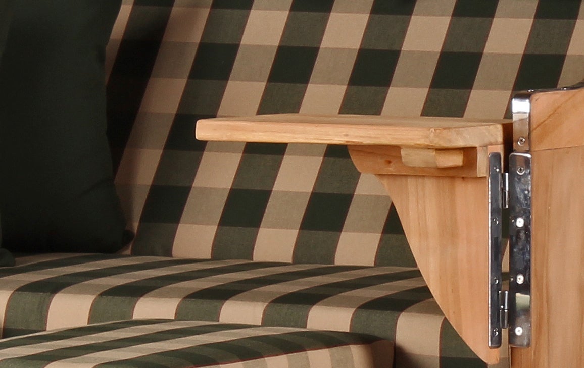 Strandstoel Rantum teak PE grijs design 506