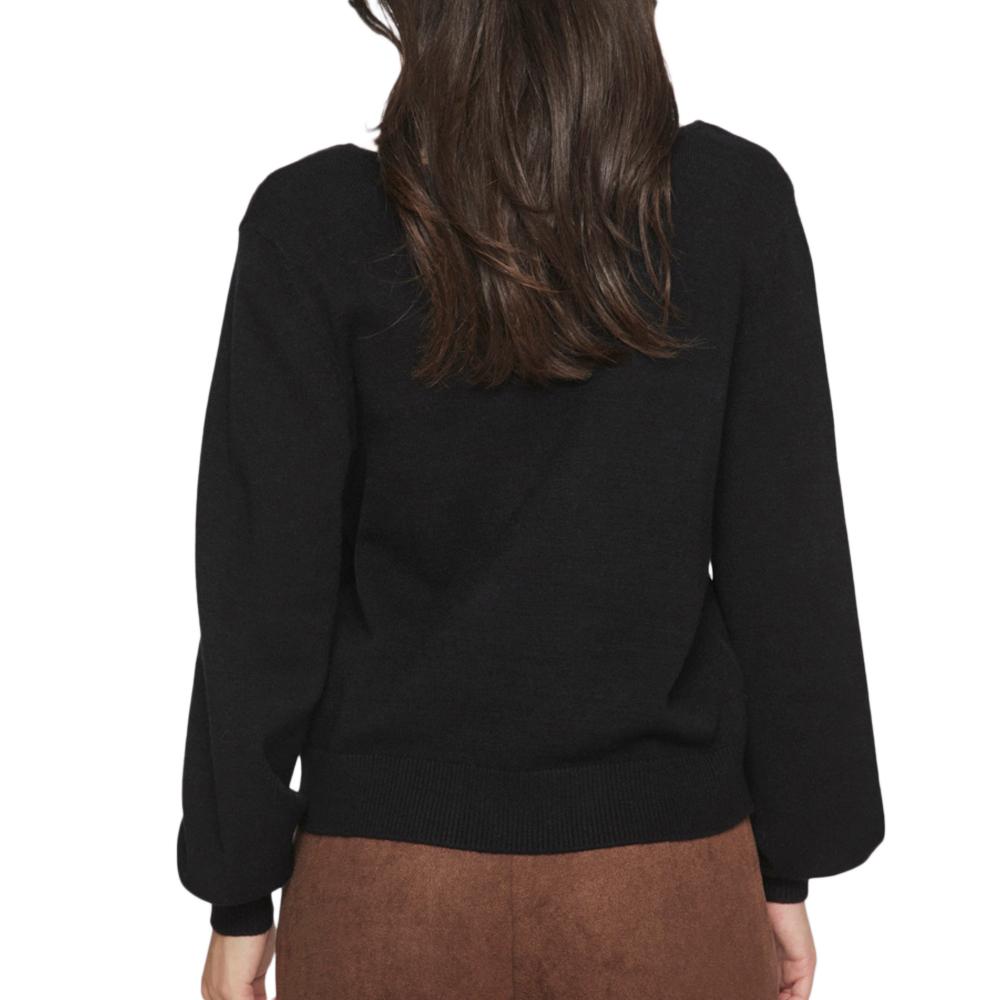 Vila Pull Noir Femme Vila Viril Rev