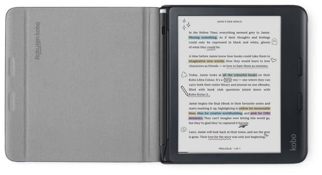 Kobo Libra Colour Notebook SleepCover etui (sort)