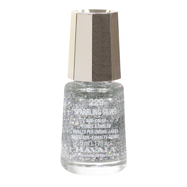 Mini color vernis à ongles 5ml 229 sparkling silver