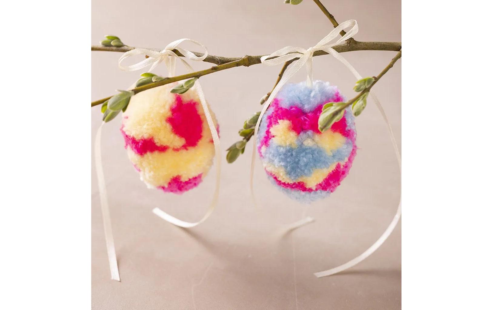 Bastelset Mini Pom-Poms Eier 1 Stück, MehrfarbigMini Kreativ Set