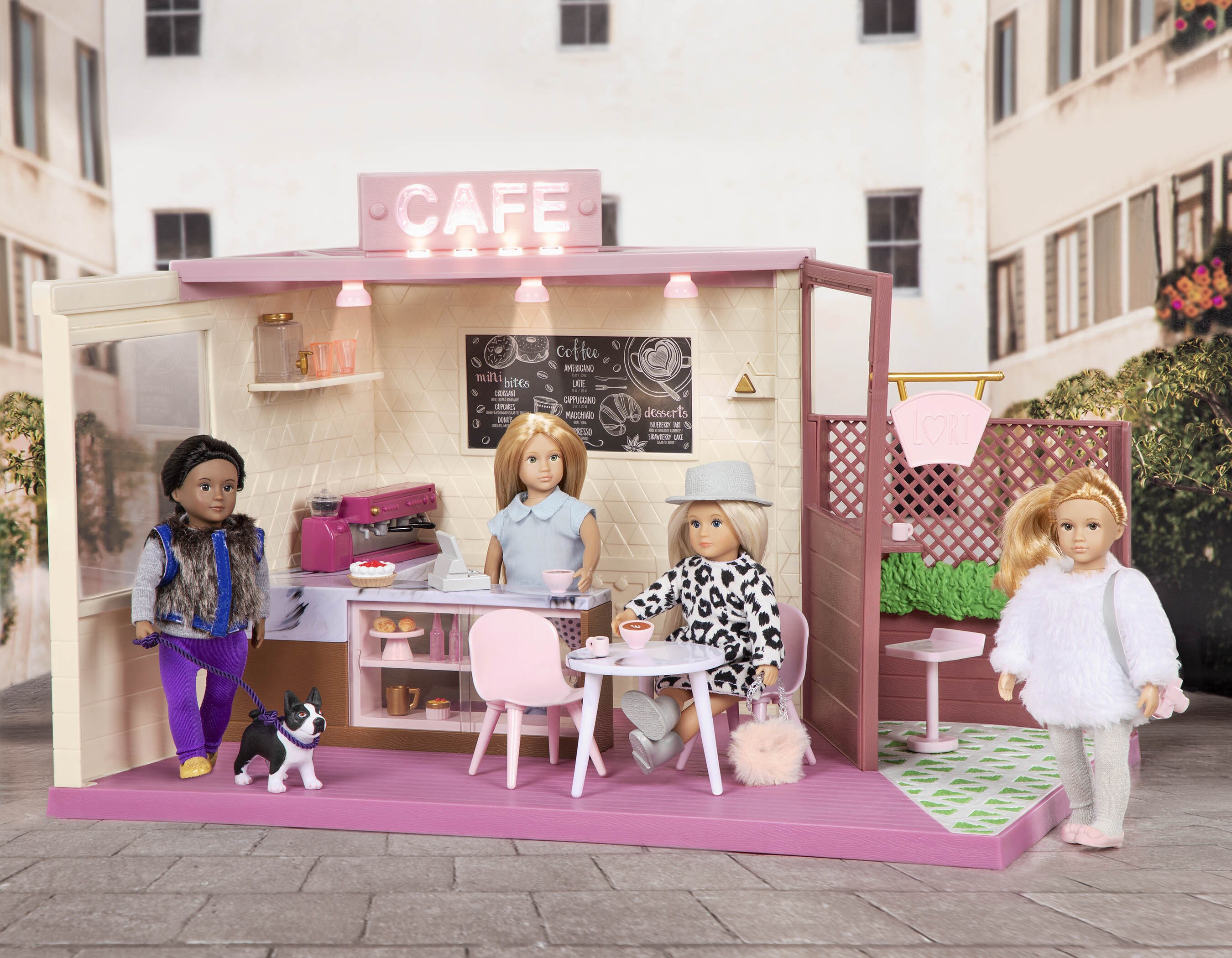 LORI Puppenhaus Café mit Terrasse