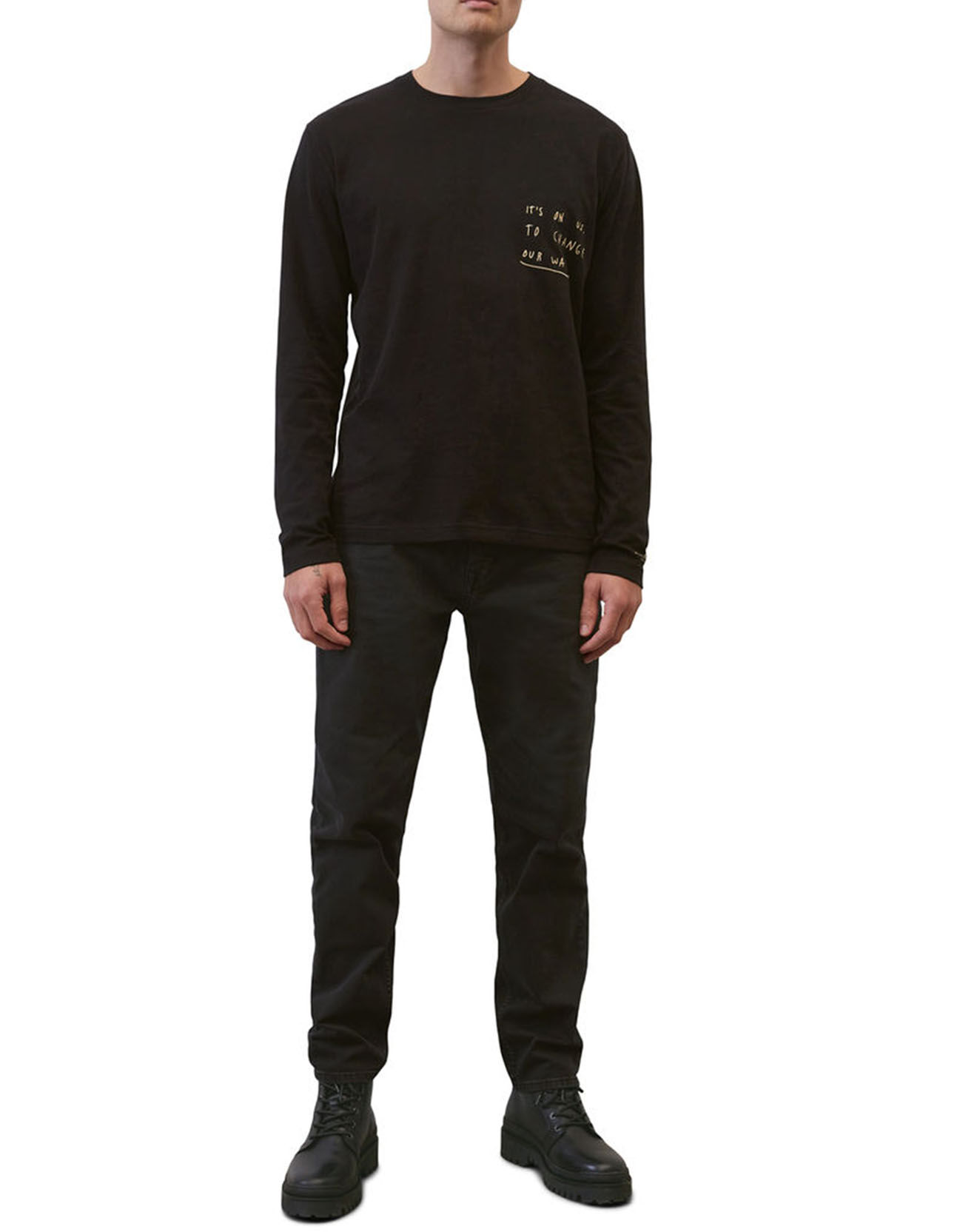 Marc O'Polo T-Shirt col rond Message noir
