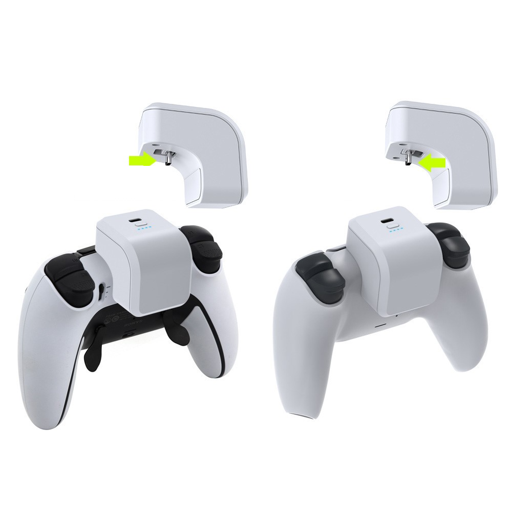 Powerbank für PlayStation PS5 / PS5 Edge Controller mit LED Ladeanzeige (1600mAh) - Weiss