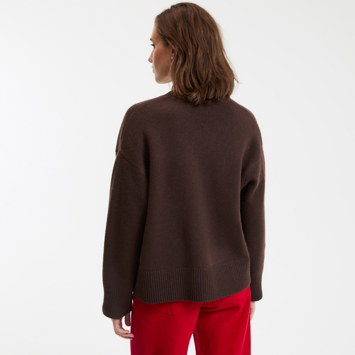 COLEÇÕES LA REDOUTE<br>Colete de lã em tricô grosso