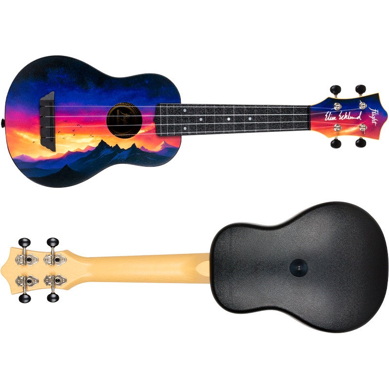Flight Travel Series TUS-EE Sunset Pack Elise Ecklund Signature sopraan ukelele met gigbag en accessoires