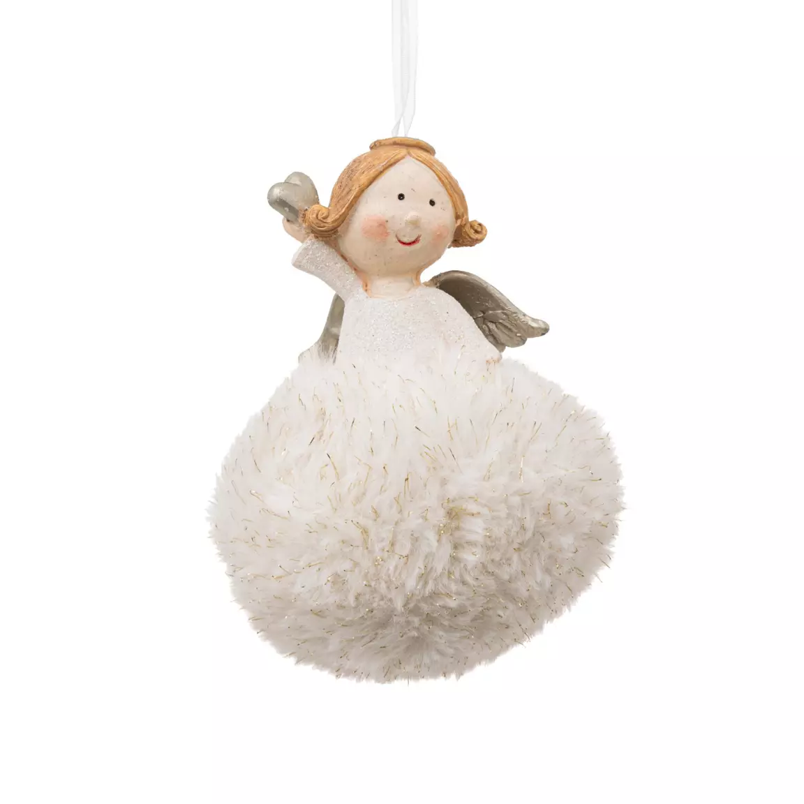 Ange à suspendre (H11 cm) Sylia Blanc