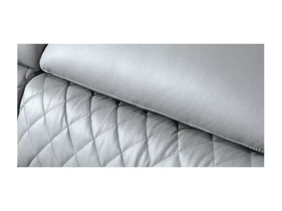 Fauteuil en cuir GARCIA - Gris Gris souris