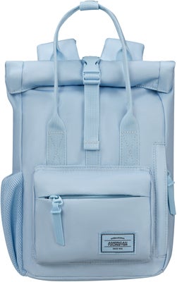 American Tourister Soundbox Mini Koffert 22L & Urban Groove City Ryggsekk 7L, Pastel Blue