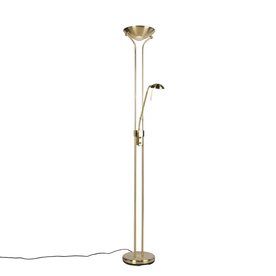 Qazqa vloerlampen diva goudkleurig geïntegreerde led