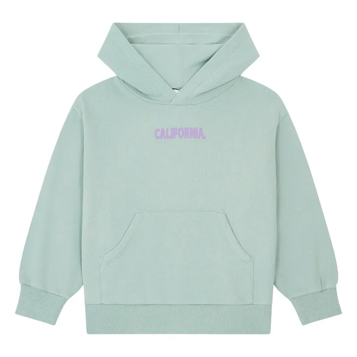Hundred Pieces Sweat à Capuche Coton Bio  | Vert d'eau
